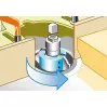 LEMAN - Boudin 8 & 6 mm N° 051 - Jeu de 2 fers de toupie Hauteur 40 - 2