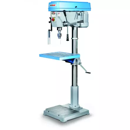PROMAC - 214AB Perceuse à colonne 400V Capacité 26 mm - 12 vitesses - Col de cygne 280 mm