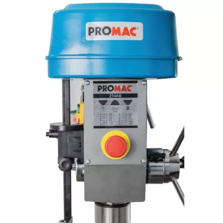 PROMAC - 214AB Perceuse à colonne 400V Capacité 26 mm - 12 vitesses - Col de cygne 280 mm