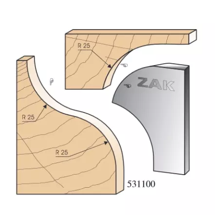 ZAK - Jeu de 2 fers N°531100 - Série 531 Fenêtre bois de 36