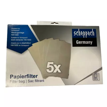 SCHEPPACH - Lot de 5 sacs de récupération pour aspirateur HA1000 / ASP100 Kity / DC 04