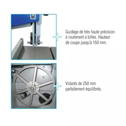 Fox - Scie à ruban F28-186 A - 420W - (Hauteur : 120 et largeur : 245 mm)