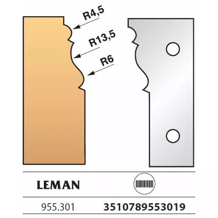 LEMAN - Jeu 2 fers de toupie Ht. 90mm N°301