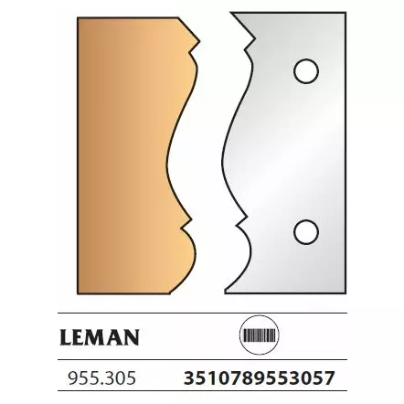 LEMAN - Jeu 2 fers de toupie Ht. 90mm N°305