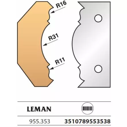 LEMAN - Jeu 2 fers de toupie Ht. 90mm N°353