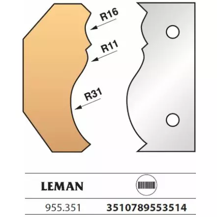 LEMAN - Jeu 2 fers de toupie Ht. 90mm N° 351