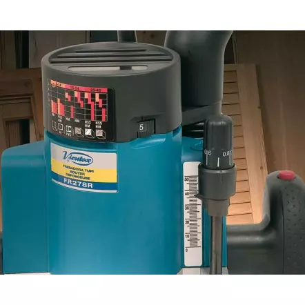 VIRUTEX - FR278R Défonceuse avec Variateur de Vitesse 1300W - Profondeur de fraisage 0 à 50 mm