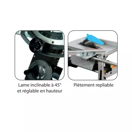 LOSST315 - Scie sur Table de chantier ø315mm avec chariot 230V - 50Hz / 2200W - 3CV