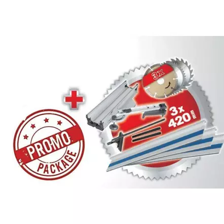 Scheppach - PL285 Scie plongeante Ø 89 mm + 3 Lames + 3 Rails 420 mm + Malette