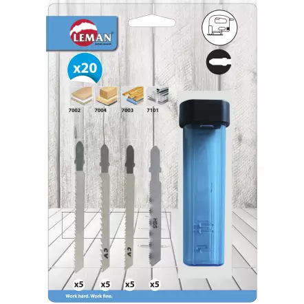 LEMAN - Assortiment de 20 lames de scie sauteuse