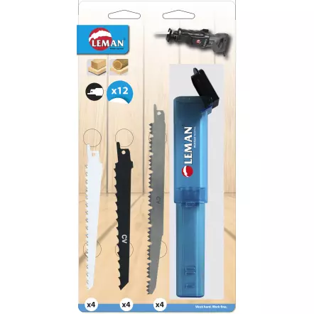 LEMAN - Assortiment de 12 lames de scie sabre