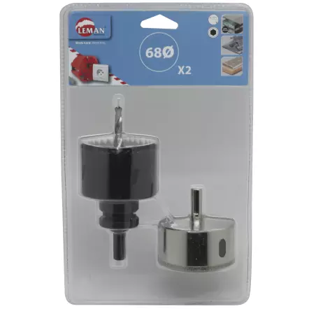 LEMAN - Lot de 2 trépans Dia 68 mm