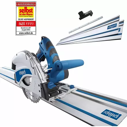 SCHEPPACH - PL55 Scie plongeante 1200 W (2 x rails 700 mm, 1 lame Ø 160mm 24 dents + accessoires)
