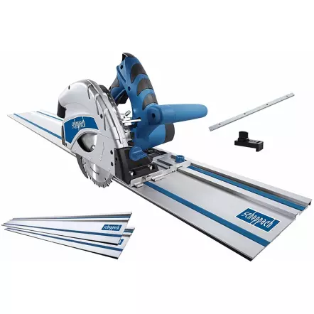 SCHEPPACH - PL55 Scie plongeante 1200 W (2 x rails 700 mm, 1 lame Ø 160mm 24 dents + accessoires)