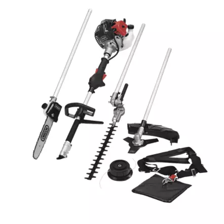 SCHEPPACH - MFH3300-4P Outil Multi-fonction 4 en 1 Moteur 2 temps de 51,7 cm³ (Coupe-bordure, débroussailleuse, taille-haie, élagueuse)