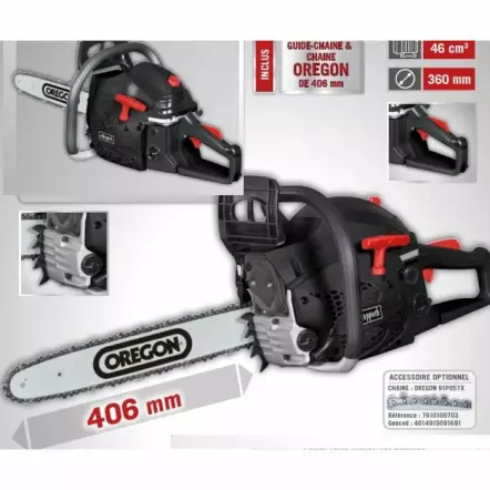SCHEPPACH - Tronçonneuse thermique  CSH46 - Moteur à 2 temps 46cm³