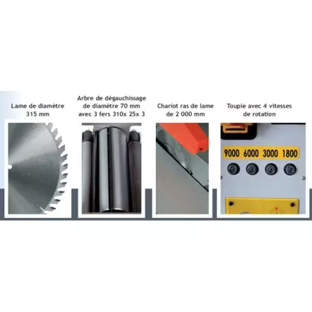 COM310 Combinée 5 opérations 310mm - 230V - 50Hz / 3000W - 4CV