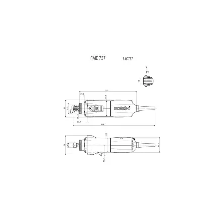 METABO - FME 737 Défonceuse, moteur à fraiser et à rectifier 710 W