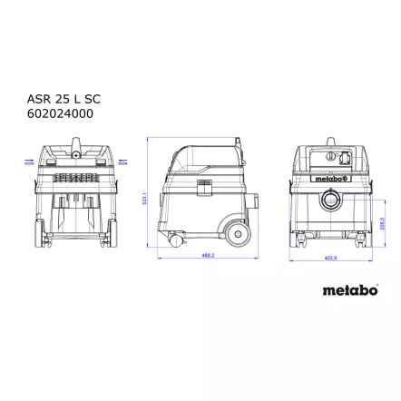 METABO - ASR 25 L SC Aspirateur tous usages - 1400W