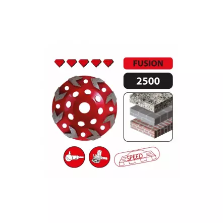 Leman - Plateau diamanté Speed Flèches pour béton, granit ( diamètre : 125, alésage 22.23 )