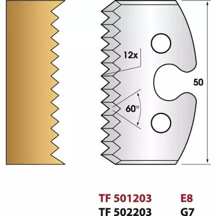 LEMAN - Enture multiple 4 mm N°203 - Jeu de 2 fers de toupie Hauteur 50 mm