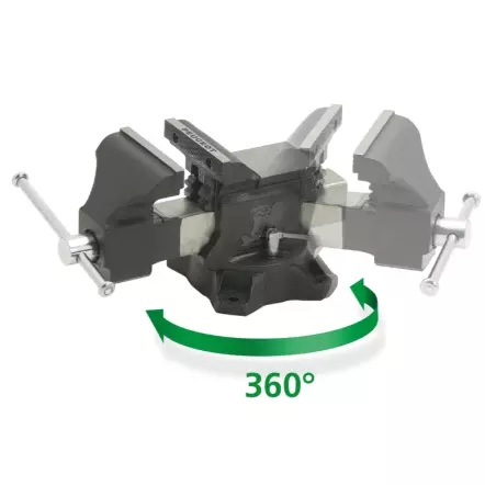 PEUGEOT - EBT200 Etau d'établi pivotant en fonte GS et acier 200 mm