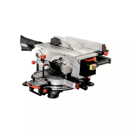 METABO - KGT 305 M Scie à onglets et scie circulaire de table 1600W - Profondeur de coupe (mode scie radiale) 90/45°: 102 / 70 mm
