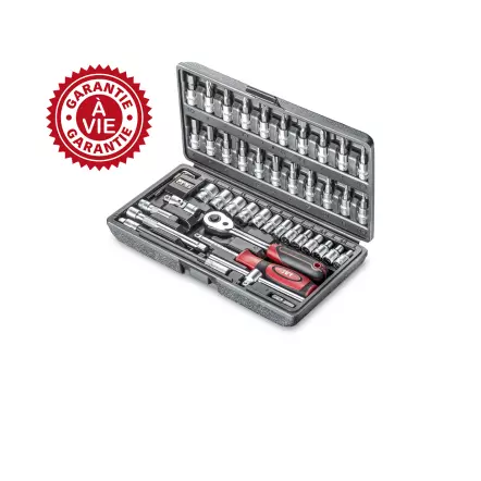 JET – X-546B Coffret de douilles 1/4 (46 pièces)