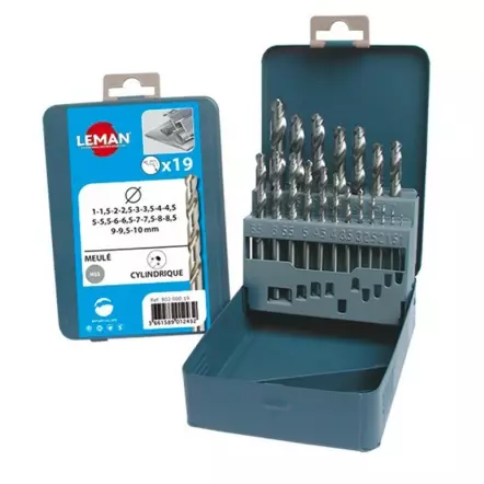 LEMAN - Coffret 19 forets HSS Métal