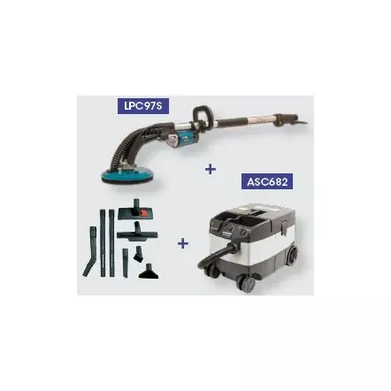 VIRUTEX - set de la ponceuse canne LBC97S + Aspirateur ASC682