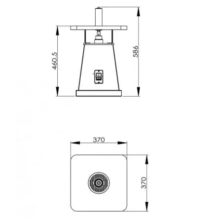 JEAN L'EBENISTE - PAO230 Ponceuse à Arbre Oscillant 230V 370W - Table 370 x 370 mm