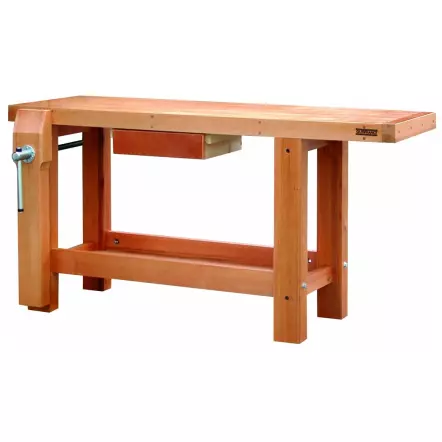 OUTIFRANCE - 0017150 Etabli bois menuisier Professionnel 1500x500 mm - 1 rayon / 1 tiroir
