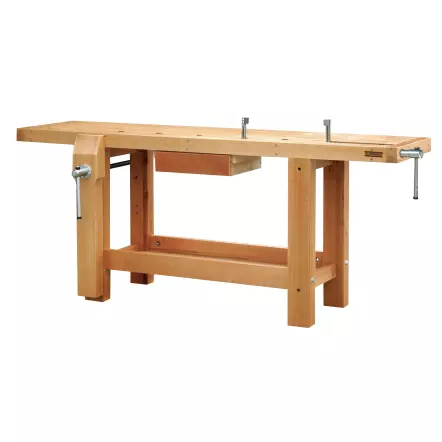 OUTIFRANCE - 0017201 Etabli menuisier Professionnel - 2000 x 500 mm 1 tiroir / 1 rayon