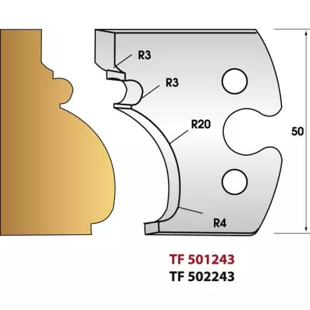 LEMAN – Jeu de 2 fers de toupie 243 Moulure grand cadre style Régence