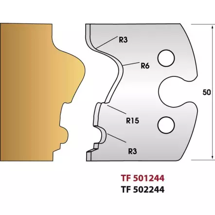 LEMAN - Jeu de 2 fers de toupie 244 Chambranle style Régence