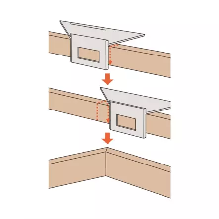 Forezienne - Equerre cornière en alu 200 x 63 mm