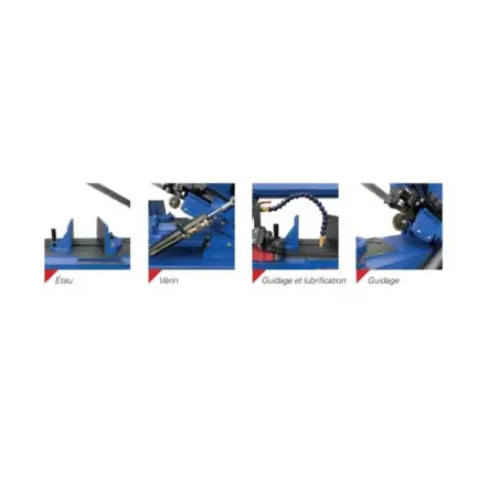 METALPROFI - MB715 Scie à ruban métal mobile ø280mm 230V/50Hz  750W / 1CV