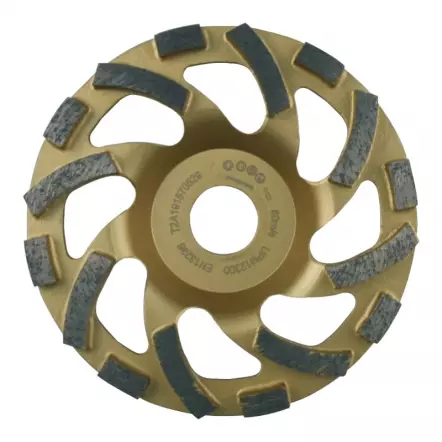 LEMAN - Plateau diamanté virgule béton, granit  ( diamètre 125 Alésage : 22.23 mm )
