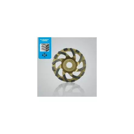 LEMAN - Plateau diamanté virgule béton, granit  ( diamètre 125 Alésage : 22.23 mm )