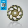 LEMAN - Plateau diamanté virgule béton, granit  ( diamètre 125 Alésage : 22.23 mm ) - 2