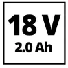 EINHELL - GE-CL 18 Li E Kit (1x2,0Ah) Souffleur sans fil Vitesse du souffle d'air 210 km/h - Puissance de l'air aspiré 105 m3/h - Variateur électronique - 2