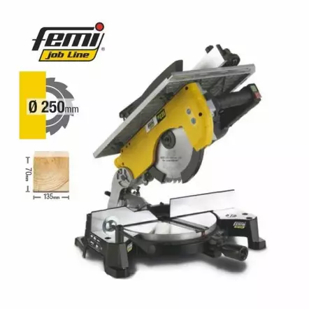 FEMI - Scie à onglet TR 235 avec table de délignage diamètre de lame 250 mm