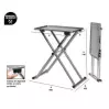 Femi - 300 PLUS JOBBY Établi pliable gris en acier profilé - 3 hauteurs de travail possibles - 4