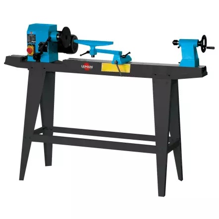 TAB085 - Tour à Bois de 850mm (distance entre pointes) sur piètement acier - 230V - 50Hz / 450W - 0,6CV