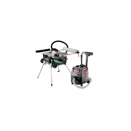 METABO - Scie circulaire sur table TS 254 - 2000 W - Ø 254mm avec piétement + Aspirateur ASR25LSC