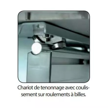 TOU030 - Toupie tenonneuse en arbre de ø 30mm avec chariot - 230V - 50HZ / 2800W - 3,8CV
