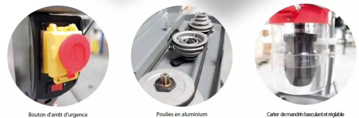 Perceuse à Colonne Stationnaire Leman PRC020 - 600W, Capacité 20mm, 12 Vitesses, Étau Inclus