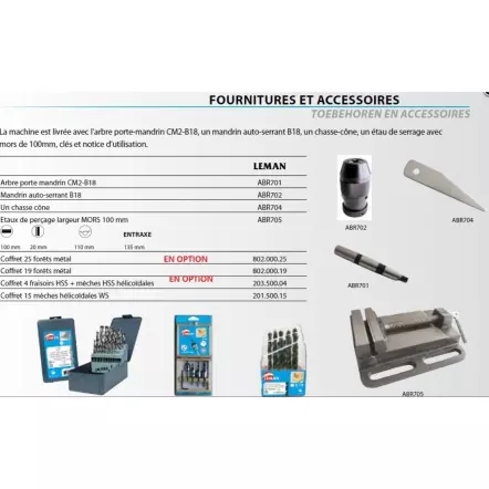 PRC020 - Perceuse d'établi et à colonne 20mm - 230V - 50Hz / 600W - 0,8CV