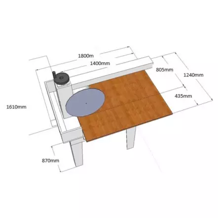 HOLZPROFI - RAS135 Scie radiale ø406 mm Hauteur de coupe 135 mm - 400V/50Hz - 4Kw/5.5CV