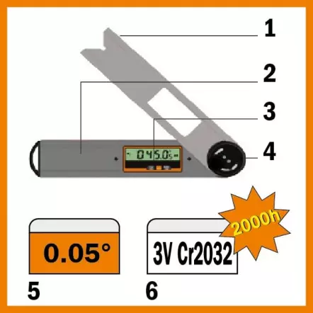 CMT DAF-001 Rapporteur d'angle numérique multifonctions